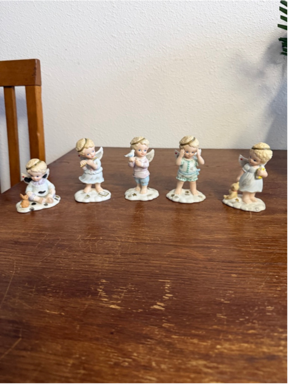 Vintage Bronson Tender Hearts Collection Angel Figurines Lot 5 Katharine Stevens